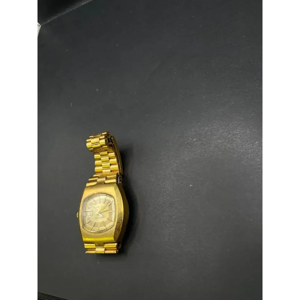 Vintage Longines Electronic Men’s Watch Gold Plate TV Dial Day Date 1.43